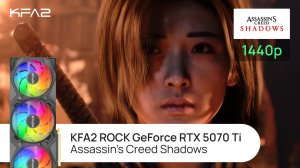Тест видеокарты KFA2 ROCK GeForce RTX 5070 Ti Black | Assassin's Creed Shadows | 1440p (2K)