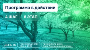 День 16 - Глава «Программа в действии» (4 шаг 6 этап)