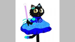 Рисую свою кошку Мурку в новом стиле.