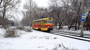 Трамвай Tatra T3SU-1124 (1080р)