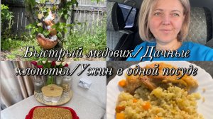 Быстрый медовик 🍰Хлопоты на даче🏡Ужин в одной посуде 👩🍳