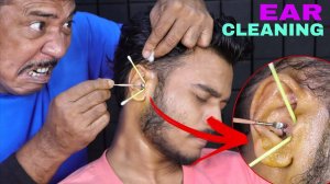 ASMR Ear Cleaning & Ear Massage By Asim Barber ｜ Ear Fingering,Neck Cracking & Head Massage