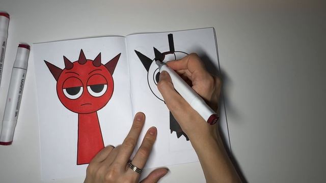 Sprunki, спрунки, Raddy, Рэдди, Редди красный. Хоррор версия. Раскрашиваем вместе 🔴 раскраска. смотреть онлайн