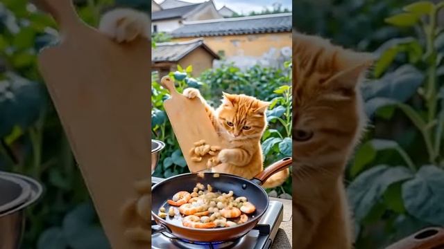 Весёлая жизнь рыжего кота