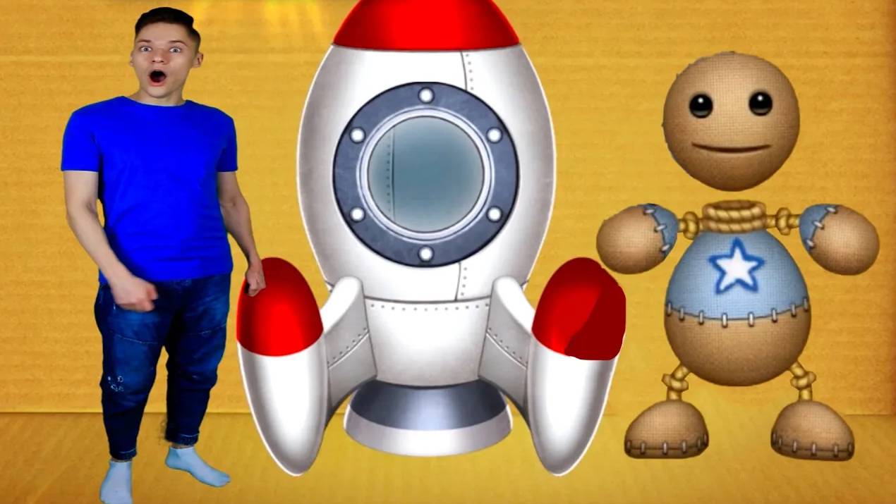 Я в Игре Kick the Buddy в Реальной Жизни №4 На Ракете в Космос смотреть онлайн