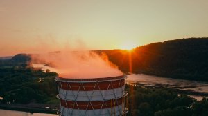 Градирни ТУГРЭС на закате