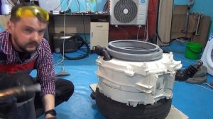 Замена подшипников в стиральной машине Индезит с неразборным баком. (Курс видео №10)