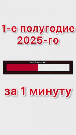 1-е полугодие 2025-го за 1 минуту…