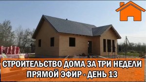 Строительство дома за 3 недели, прямой эфир. День 13-ый.