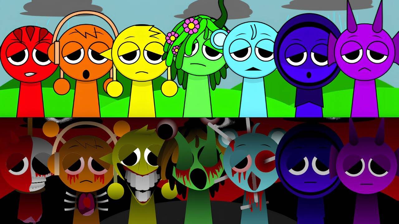 Sprunki, но всем грустно смотреть онлайн