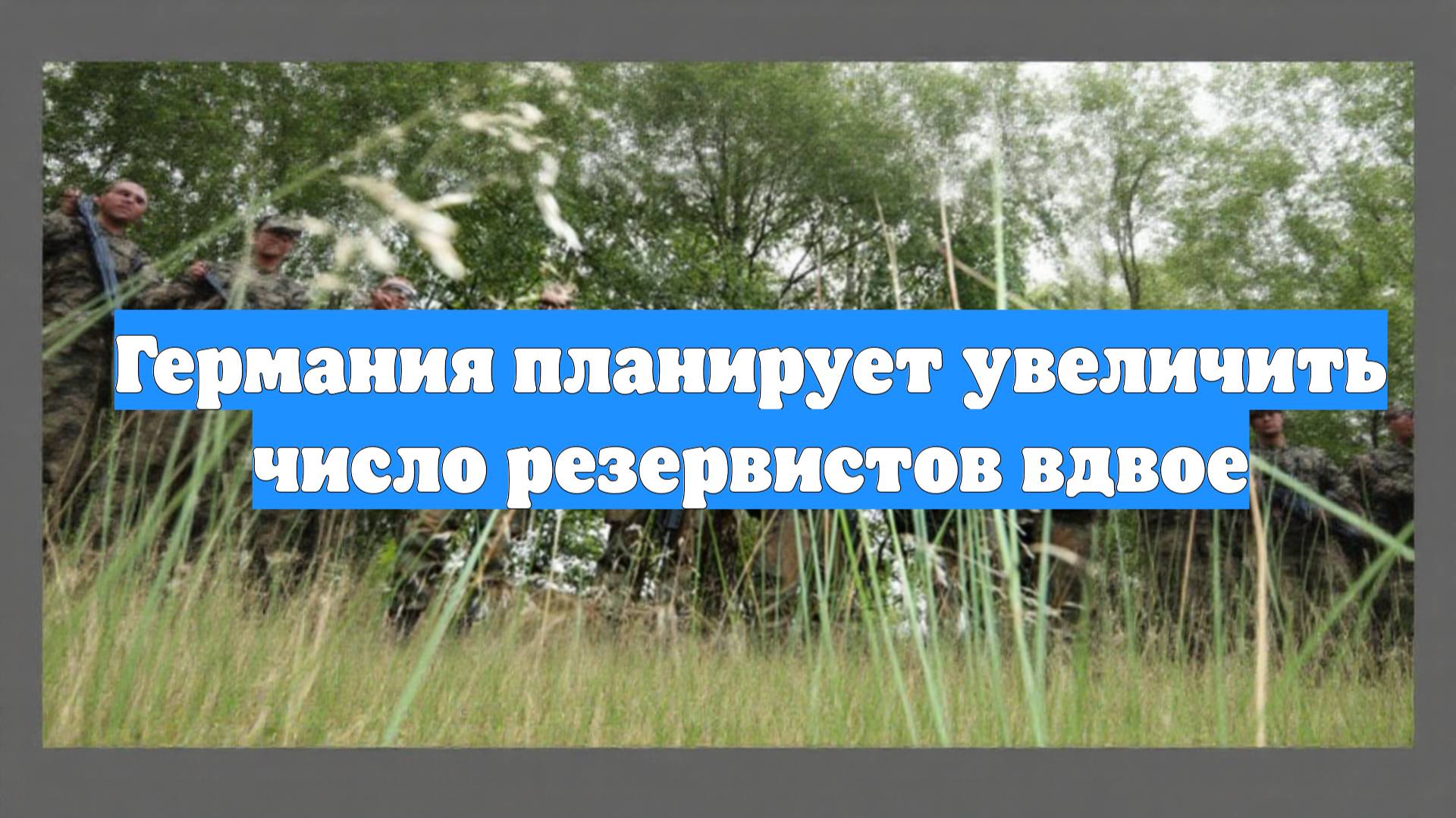 Германия планирует увеличить число резервистов вдвое