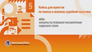 Кейс для юристов "Фильтры по результату рассмотрения судебного спора"