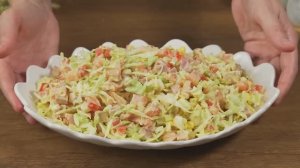 НОВЕНЬКИЙ САЛАТ ИЗ КАПУСТЫ | Этот Салат БЕСПОДОБЕН | Легкий и вкусный
