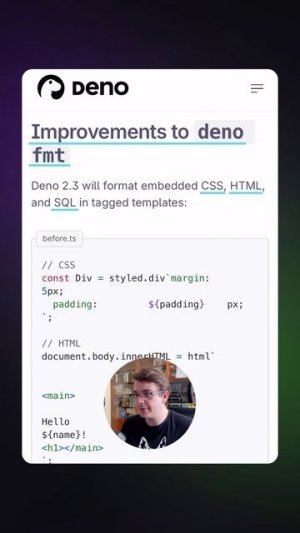Новости разработки | Deno v2.3 | #nodejs #backend #javascript