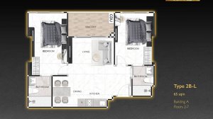 Зенит Паттайя - 2 спальни 65м2 (Новостройка)