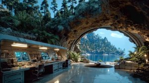 Secret Outpost Island – Sci-Fi Ambient Music & Ocean Sounds for Focus, Relaxation & Escape