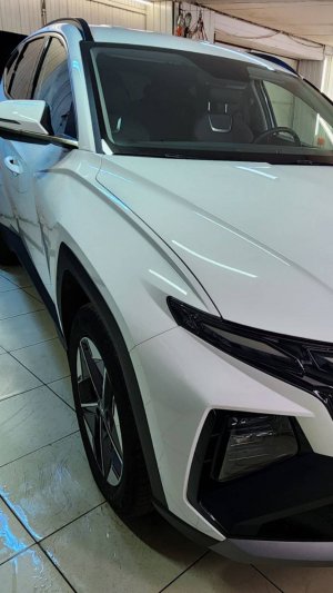 Hyundai Tucson - сделали комплексное бронирование кузова прозрачной полиуретановой плёнкой