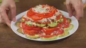 ДО ЧЕГО ЖЕ ОН ВКУСНЫЙ | Салат из жареных кабачков, помидоров и перца