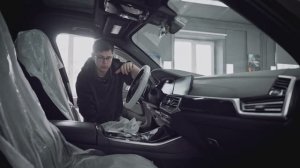 BMW X5. Вставки салона из карбона.