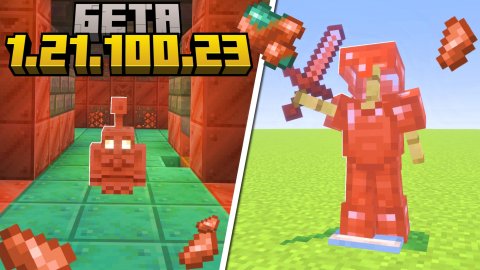 Медный ГОЛЕМ и Медная БРОНЯ в Майнкрафт Бедрок 1.21.100.23