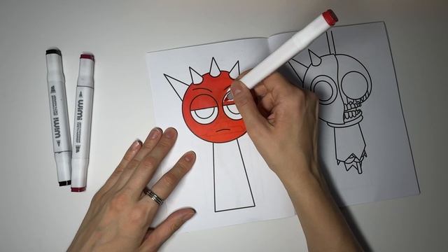 Sprunki, спрунки, Raddy, Рэдди, Редди красный. Обычная версия. Раскрашиваем вместе 🔴 раскраска. смотреть онлайн