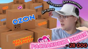 РАСПАКОВКА ЗА ИЮНЬ: МАГНИТ МАРКЕТ, ВБ и ОЗОН! Снова потратила кучу денег
