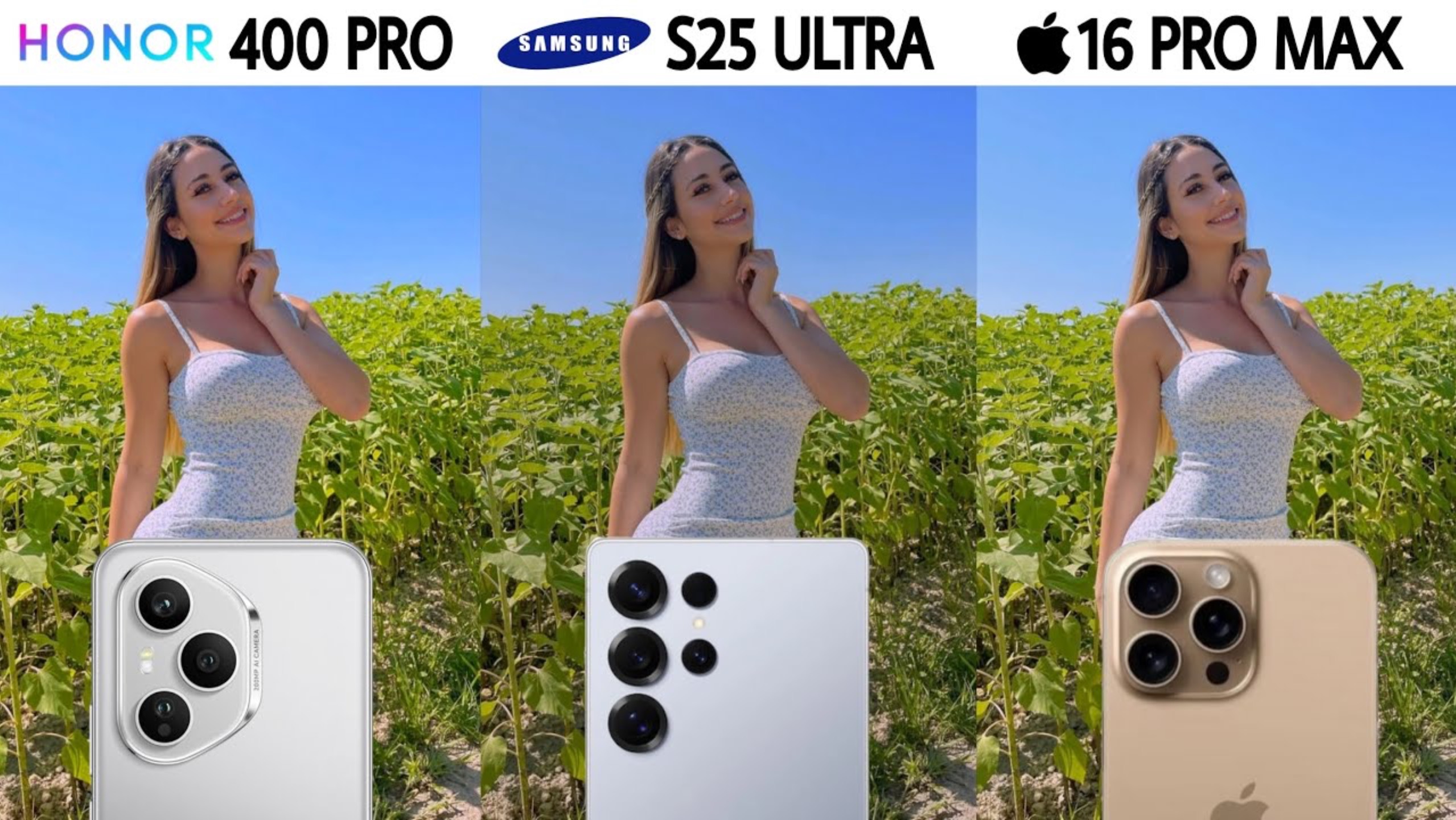 Honor 400 Pro Vs Galaxy S25 Ultra Vs iPhone 16 Pro Max - сравнение камер в реальной жизни