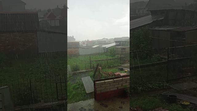 ливень с градом