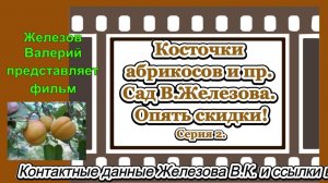Косточки абрикосов и пр. Сад В.Железова. Опять скидки! Серия 2.