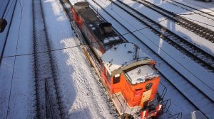 Тепловоз ТЭМ2-5489. Звук холостого хода.