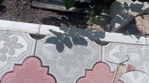подрезка тротуарной плитки..обошёл 2 столба..жизнь в деревне..сельская жизнь.