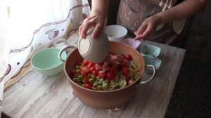 Освежающий, сытный и очень вкусный салат из пасты. Ensalada de verano.