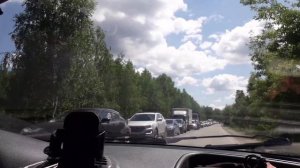 05.07.2025. Огромная ПРОБКА Автомобильная дорога 75К-007 Долгодеревенское-Аргаяш -Кузнецкое-Кыштым