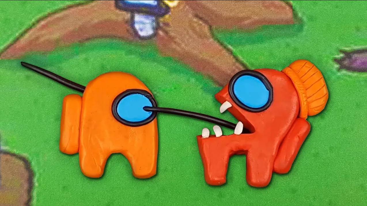 Амонг Ас из Пластилина - Стоп Моушен Видео смотреть онлайн