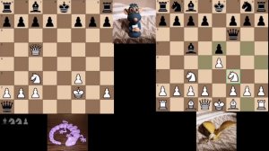 Мася Кошкина играет с двумя соперниками одновременно в шахматах.