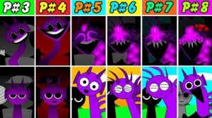 Все фазы в Incredibox Sprunki, но окончательная версия против живой версии: от фазы 3 до фазы 8