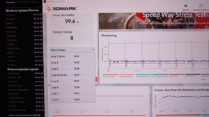 RTX 5070 Ti Gigabyte Aero OC 3dmark Speedway test 8 loops