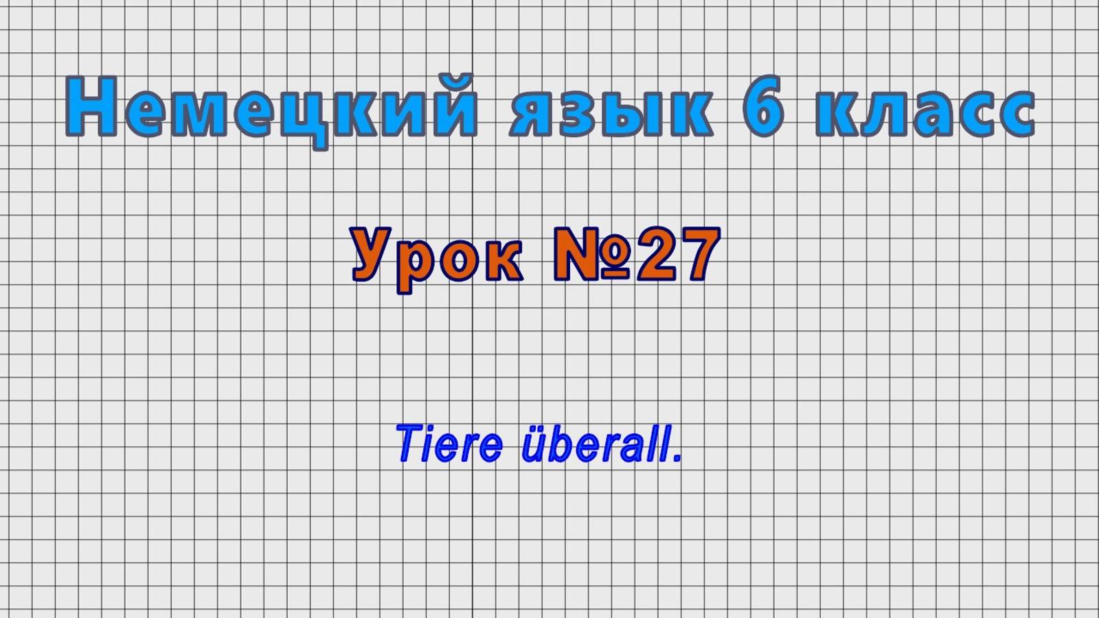 Немецкий язык 6 класс (Урок№27 - Tiere überall.) смотреть онлайн