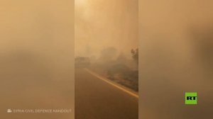 مشاهد مرعبة لحرائق ضخمة تلتهم المناطق الساحلية السورية