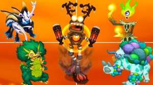 Огненное Убежище - Все Монстры, Песни и Анимации (My Singing Monsters, Мои Поющие Монстры)