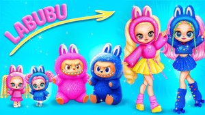 Лабубу сестрички растут вместе! Поделки для кукол ЛОЛ