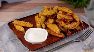 Овощные пластинки в сырной панировке. КАБАЧКИ, ЗАПЕЧЁННЫЕ В ПАНИРОВКЕ