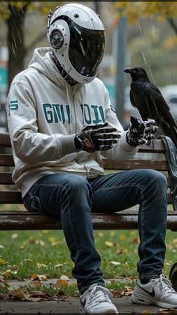 Professional_Mode_A_robot_in_a_white_hoodie_marked