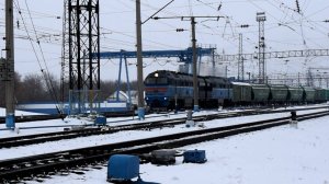 Тепловоз 2ТЭ116У-0046. Отправление.