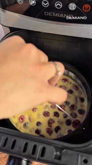 14 Клафути с малиной и вишней в аэрогриле Demiand 🍒🍰