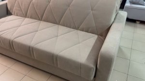 Прямой диван Domo Pro с анатомическим матрасом, стежка