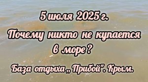 ЧТО НЕ ТАК С МОРЕМ? НА БАЗЕ ОТДЫХА ,,ПРИБОЙ".