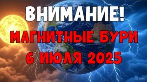 ⚠️ ВНИМАНИЕ! МАГНИТНЫЕ БУРИ 6 ИЮЛЯ 2025 — ЧТО УЖЕ НАЧАЛОСЬ?