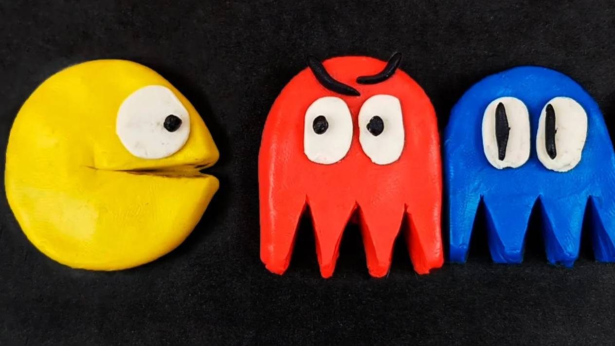 Пак-Ман из пластилина - Стоп Моушен видео про Пакмана смотреть онлайн