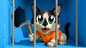 Челлендж ПОБЕГ ИЗ ТЮРЬМЫ! ВЫЖИВАНИЕ 24 ЧАСА для Котов А ну-ка Давай-ка